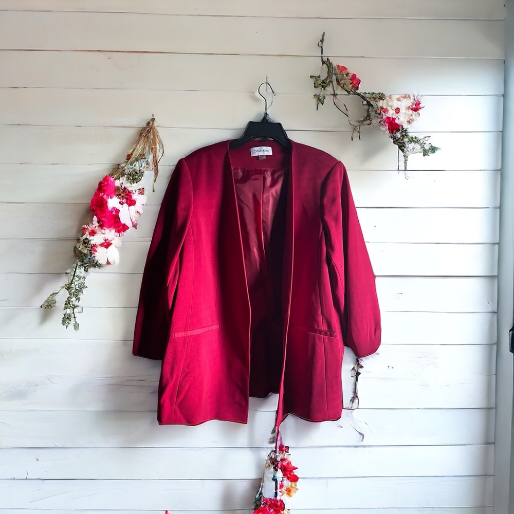 Calvin Klein Women’s Size 18W Red Blazer